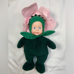 Madame Alexander Bucket of Love Pink Flower Plush Baby Doll RARE